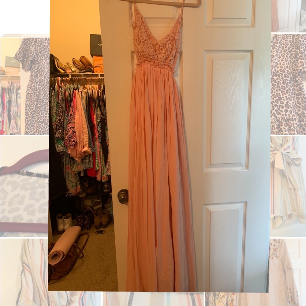 Blush Backless Maxi Dress